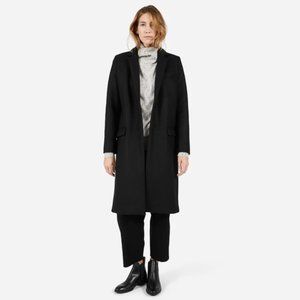 Everlane Black Wool Overcoat